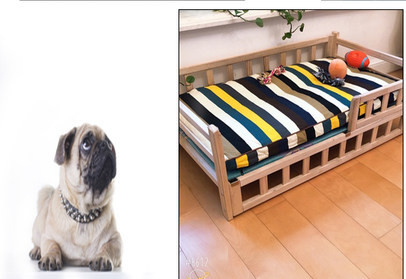 Текстилна цветна възглавница за кучета