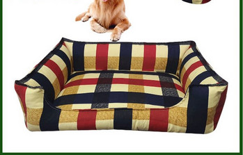 Карирано кучешко легло със свалящ се калъф