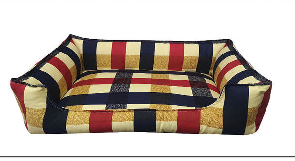 Карирано кучешко легло със свалящ се калъф