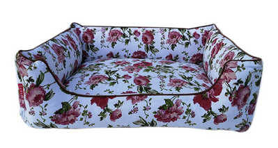 Текстилно кучешко легло с цветен десен