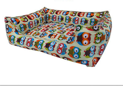 Текстилно кучешко легло с цветен десен