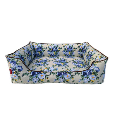 Текстилно кучешко легло с цветен десен