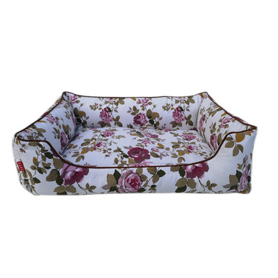 Текстилно кучешко легло с цветен десен