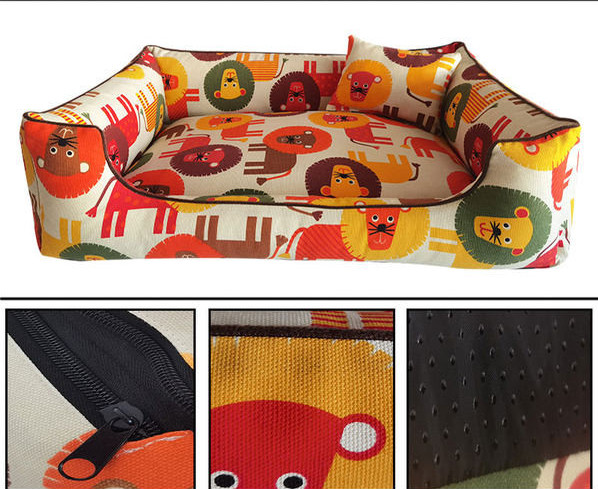 Текстилно кучешко легло с цветен десен