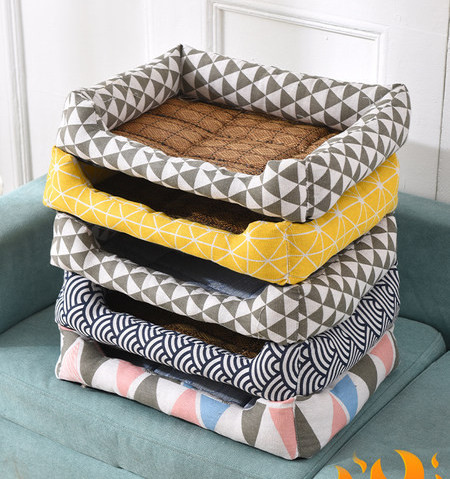 Textile dog bed suitable for summer