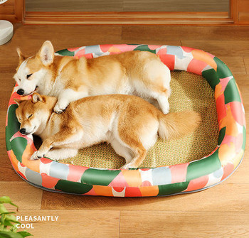 Καλοκαιρινό κρεβάτι σκύλου με πολύχρωμο σχέδιο