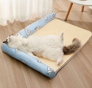 Текстилна кучешка постелка с възглавница