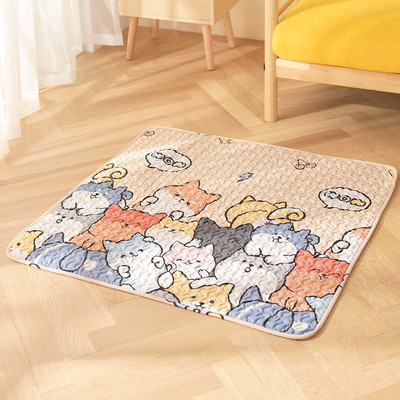 Текстилна постелка за домашни любимци с шарен десен