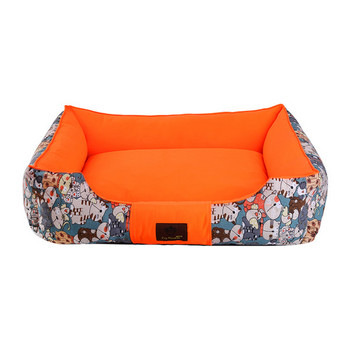 Ζεστό κρεβάτι σκύλου με πολύχρωμο σχέδιο