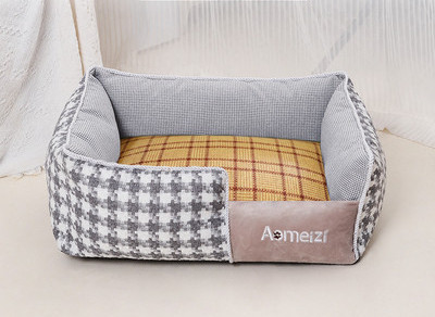 Карирано текстилно легло  за кучета