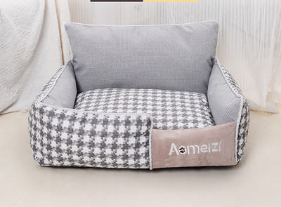 Карирано текстилно легло  за кучета