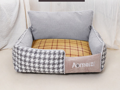 Карирано текстилно легло  за кучета