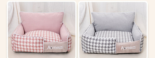 Карирано текстилно легло  за кучета 