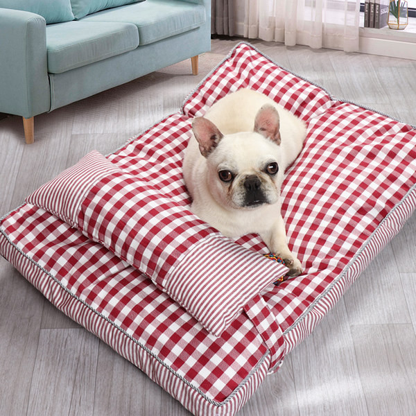 Текстилно карирано легло за домашни любимци
