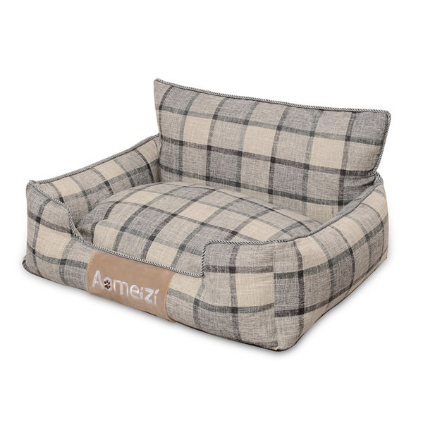 Карирано текстилно легло за кучета в три цвята