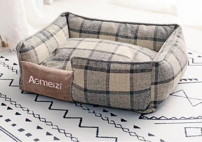 Карирано текстилно легло за кучета