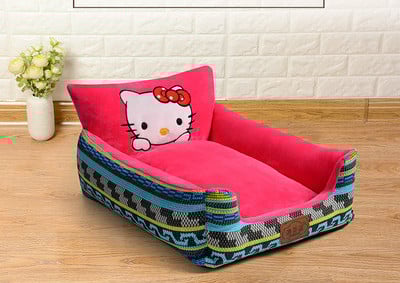 Pliušinė šunų lova su nuimamu užvalkalu