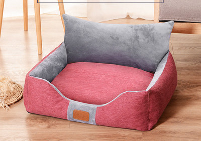 Плюшено легло за кучета със сваляща се калъфка