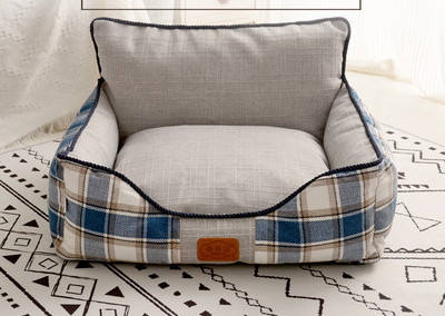 Плюшено легло за кучета със сваляща се калъфка