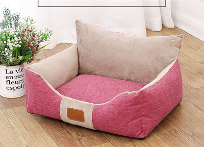 Плюшено легло за кучета със сваляща се калъфка