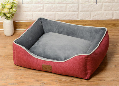 Плюшено легло за кучета със сваляща се калъфка