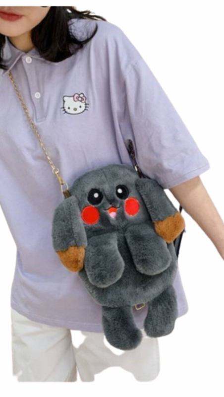 Играчка-чанта Pokémon, Плюшена, Различни цветове, 26х21 см