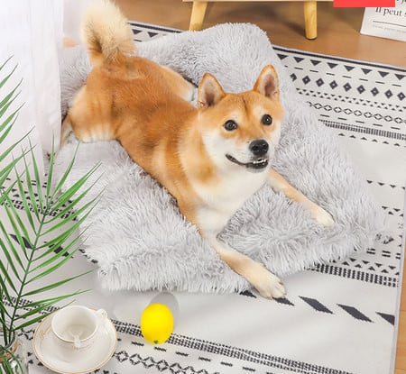 Топла пухена постелка за кучета
