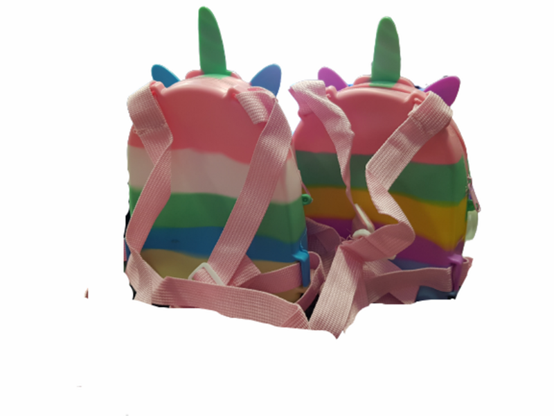 Раница pop it, Еднорог, Многоцветна, 20х16х5