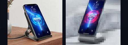 Безжично зарядно за iPhone със стойка