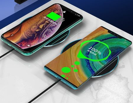 Безжично зарядно устройство за бързо зареждане в кръгла форма