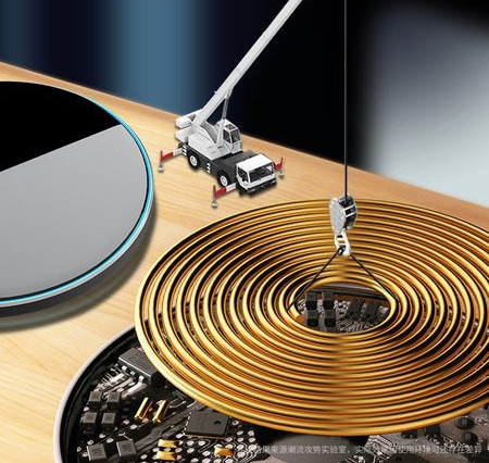 Безжично зарядно устройство за бързо зареждане в кръгла форма