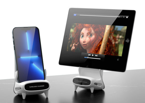 Универсално зарядно устройство за телефон с стойка