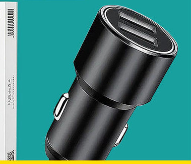 Метално зарядно за кола с двоен USB порт и функция бързо зареждане  12V-24V