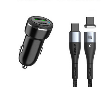 Kétportos autós töltő Samsung mobiltelefonokhoz