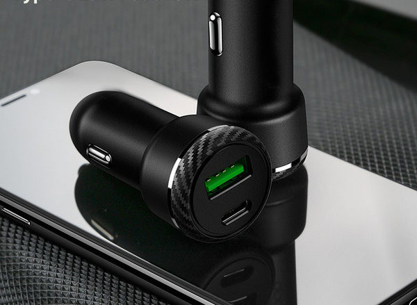 Двупортово зарядно за кола подходящо за мобилен телефон Samsung