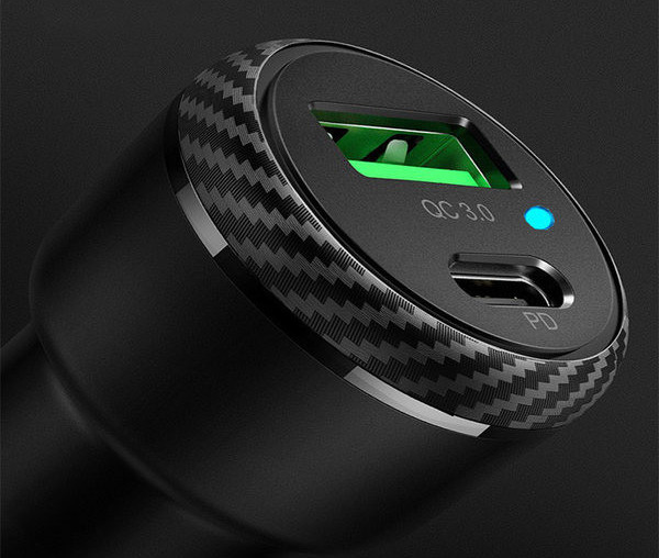 Двупортово зарядно за кола подходящо за мобилен телефон Samsung