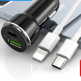 Autós töltő 20W, alkalmas Apple