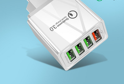 Hálózati töltő 4 USB porttal mobiltelefonhoz