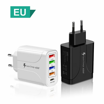 Φορτιστής ρεύματος 5 σε 1 με 4 θύρες USB
