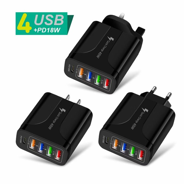 5-u-1 mrežni punjač s 4 USB priključka