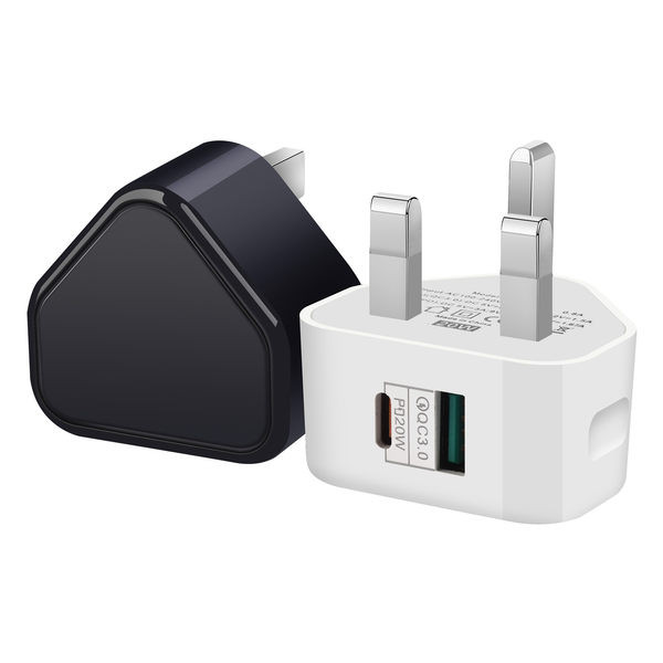 20W Мрежово зарядно устройство A+C Бързо зареждане с два порта тип-c 