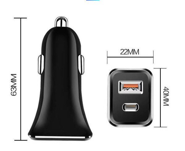 Auto punjač 38W za Apple 20W