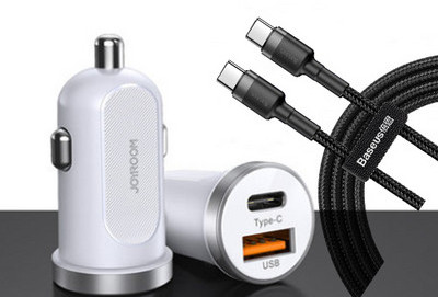 Φορτιστής αυτοκινήτου με 2 θύρες USB για γρήγορη φόρτιση