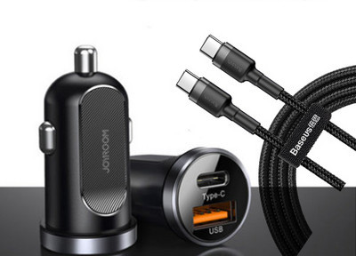 Φορτιστής αυτοκινήτου με 2 θύρες USB για γρήγορη φόρτιση