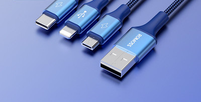 Cablu pentru incarcare rapida cu USB - Type c, Lightning, Micro