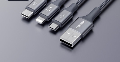 Cablu pentru incarcare rapida cu USB - Type c, Lightning, Micro