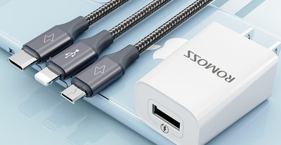 Cablu pentru incarcare rapida cu USB - Type c, Lightning, Micro