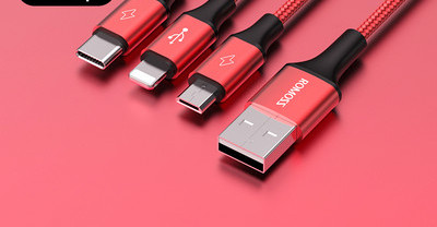 Cablu pentru incarcare rapida cu USB - Type c, Lightning, Micro