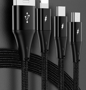 Καλώδιο USB για μεταφορά δεδομένων και φόρτιση 3 σε 1