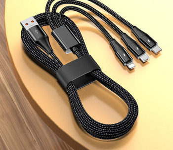USB кабел за пренос на данни и зареждане 3в1 